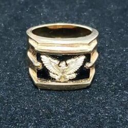14k Gold And Sterling Mens Ring