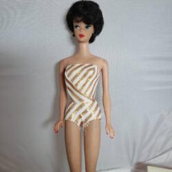 1958 Barbie Doll W Box Original Gold Swimsuit