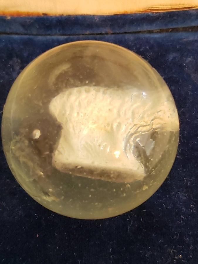 Antique German Sulfide Sheep Marble