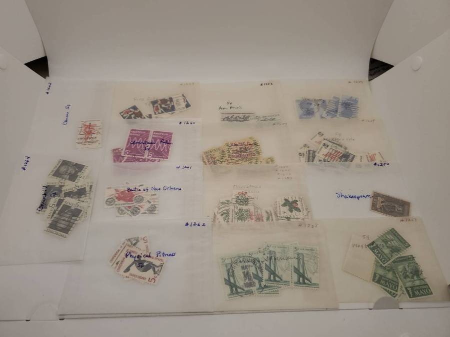 Collection Of Assorted Vintage Canceled Stamps
