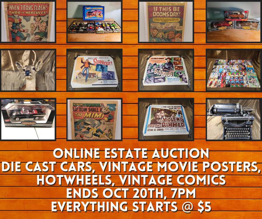 Die Cast Cars Hotwheels Vintage Movie Vintage Comics Auction